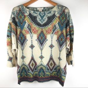 Sundance Womens Navaho Top Semi Sheer Large L
